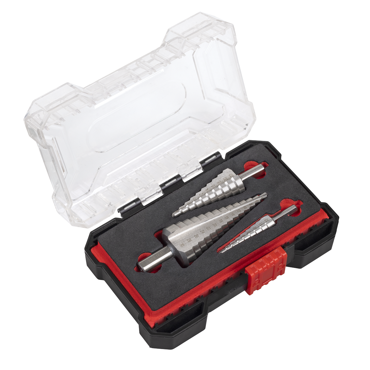 Straight Flute HSS 4341 Step Drill Bit Set 3pc