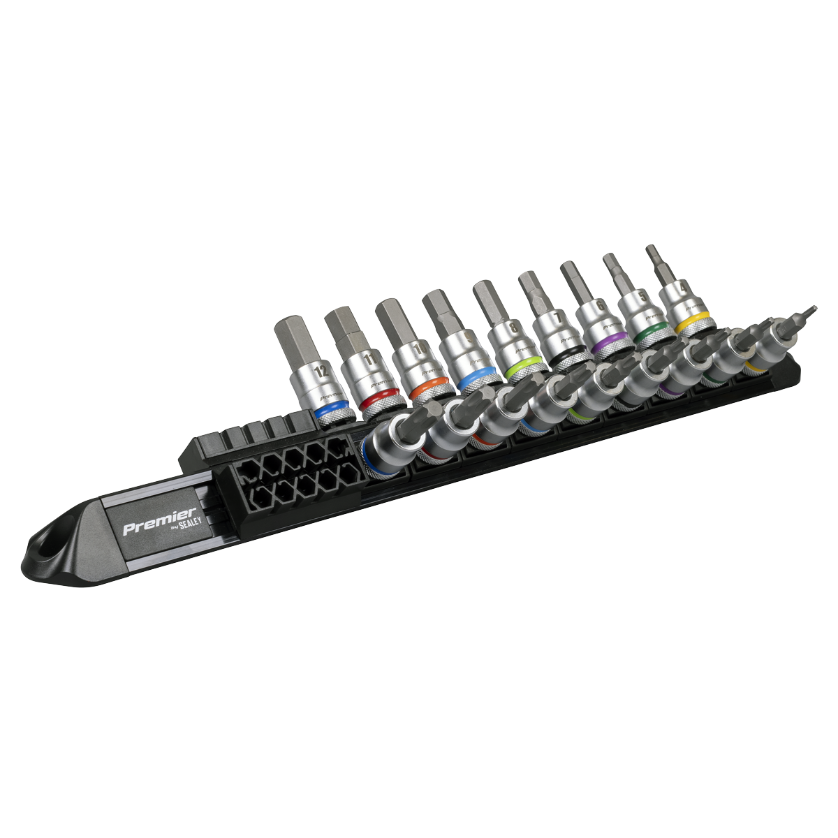 Premier Platinum Series Hex & TRX-Star* Socket Bit Set 3/8"Sq Drive 18pc