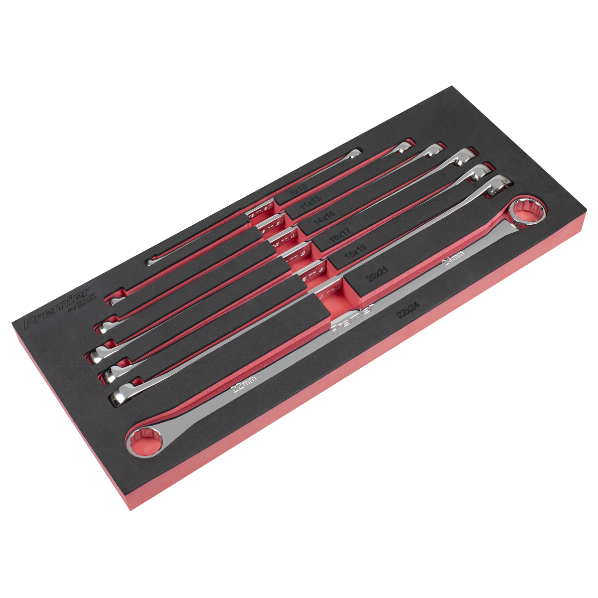 Extra-Long Double End Ring Spanner Set 7pc