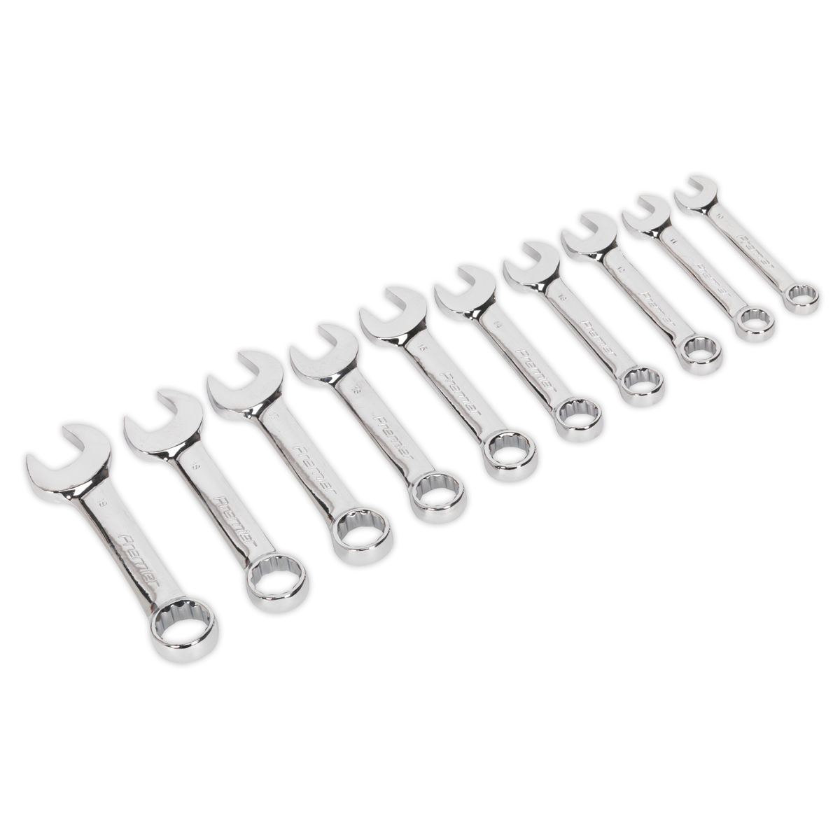 Premier Stubby Combination Spanner Set 10pc