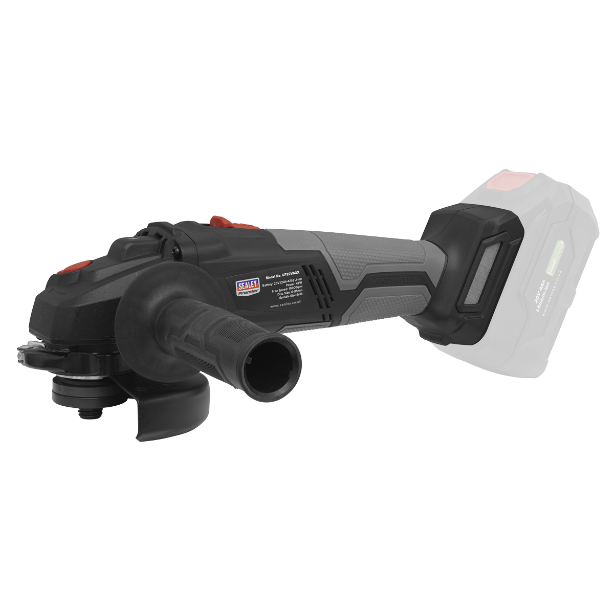 Premier SV20 Series 115mm Brushless Cordless Angle Grinder 20V - Body Only