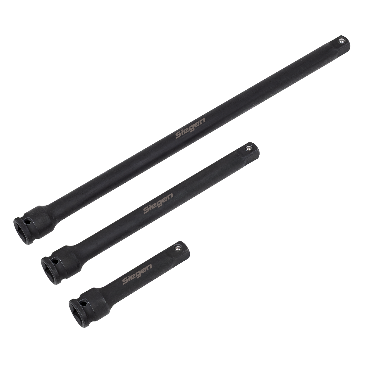 Siegen Impact Extension Bar Set 3/8"Sq Drive 3pc