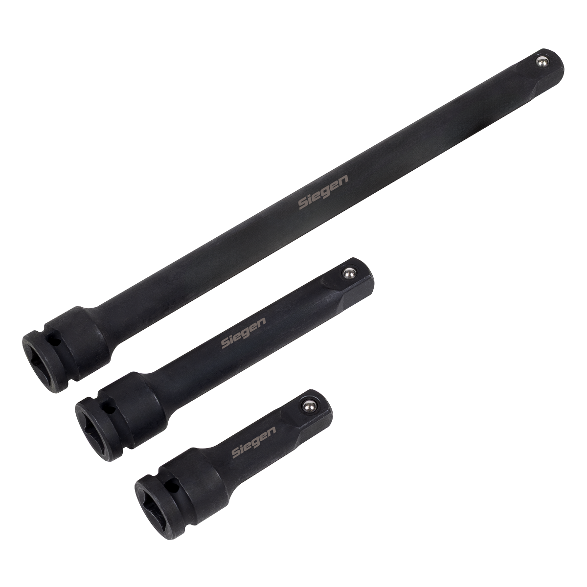 Siegen Impact Extension Bar Set 1/2"Sq Drive 3pc
