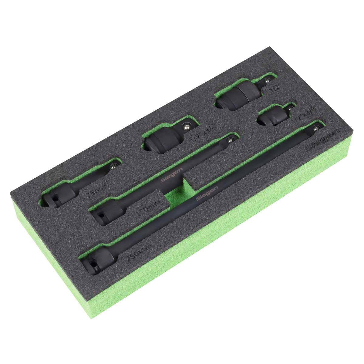 Siegen Impact Adaptor & Extension Bar Set 1/2"Sq Drive 6pc