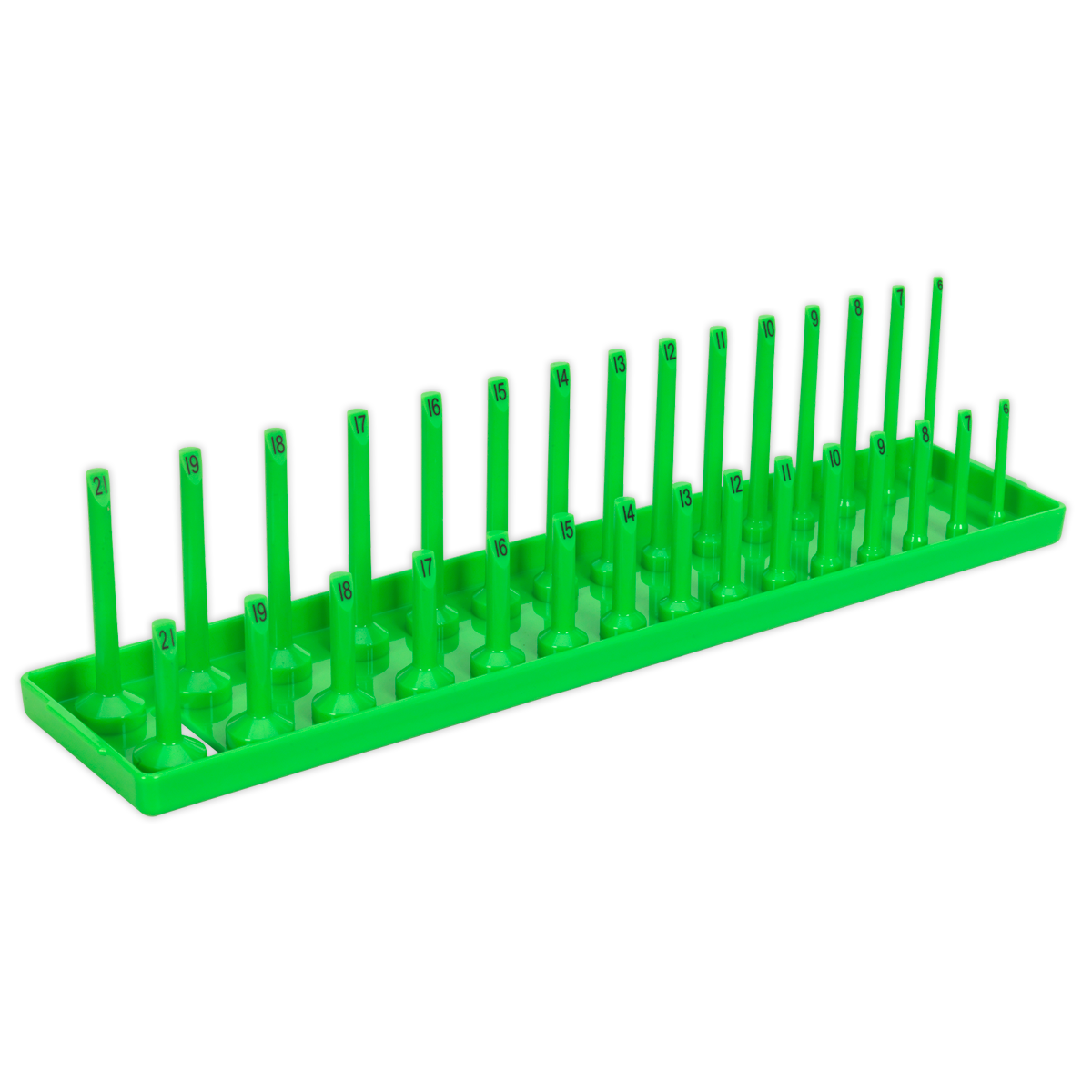 Premier Socket Holder 3/8"Sq Drive 6-21mm - Hi-Vis Green