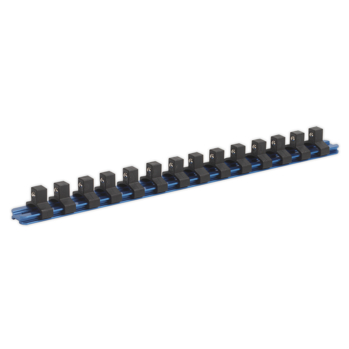 Premier Aluminium Socket Retaining Rail with 14 Clips 3/8"Sq Drive