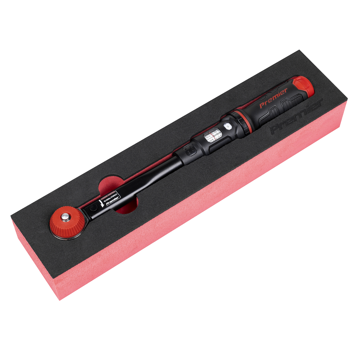 Premier Black Calibrated Micrometer Torque Wrench with 3/8"Sq Push-Through Drive 10-50Nm