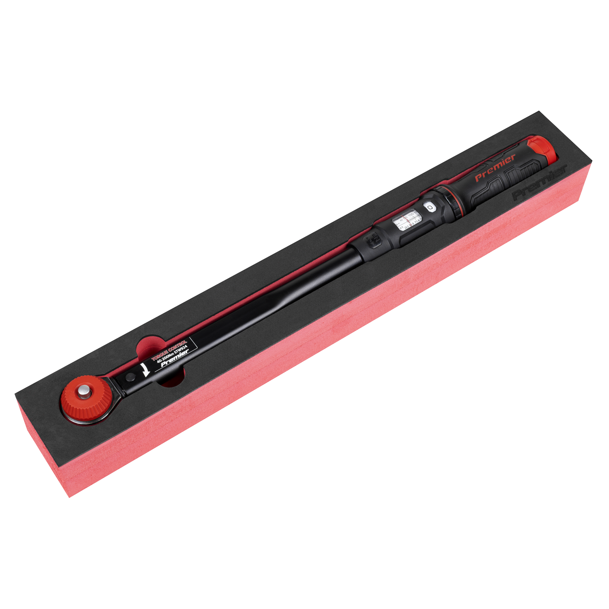 Premier Black Calibrated Micrometer Torque Wrench with 1/2"Sq Push-Through Drive 40-200Nm