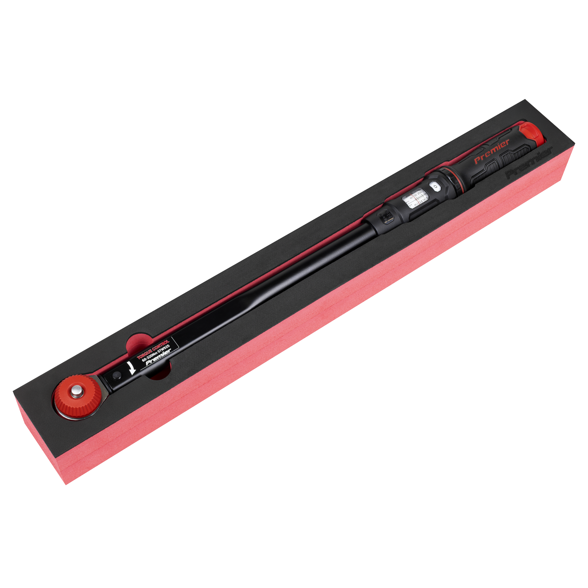 Premier Black Calibrated Micrometer Torque Wrench with 1/2"Sq Push-Through Drive 60-320Nm