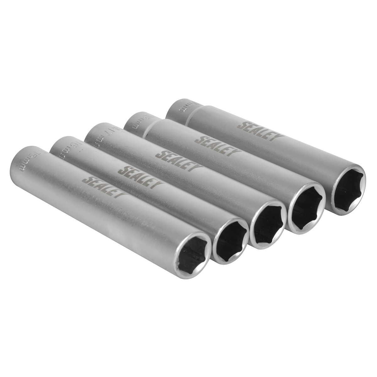 Extra-Deep Socket Set 1/2"Sq Drive 5pc