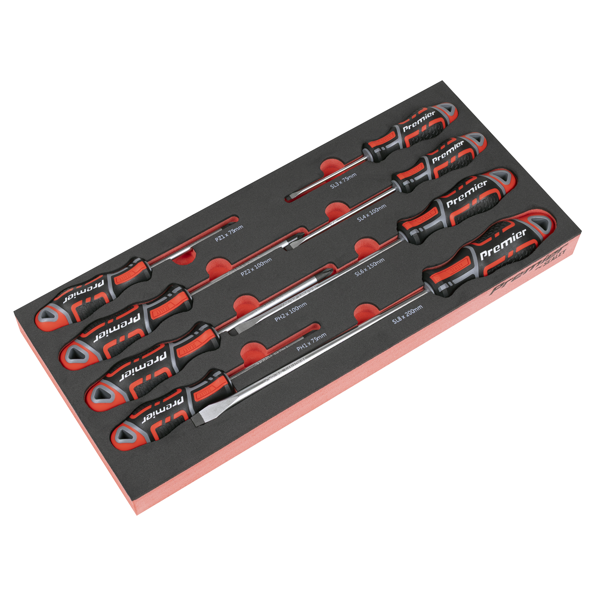 Premier Screwdriver Set with Tool Tray 8pc