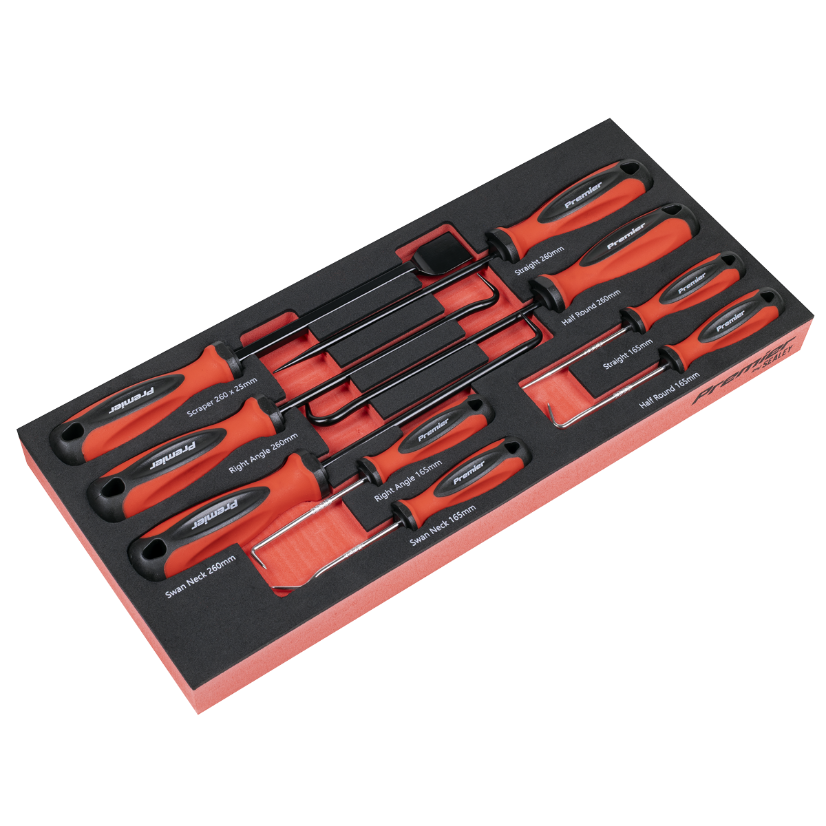 Premier Scraper & Hook Set with Tool Tray 9pc